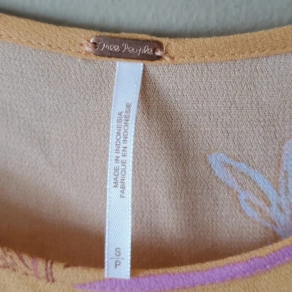 FREE PEOPLE Floral Clear Skies Cold Shoulder Tunic Dress Size S - Picture 8 of 10